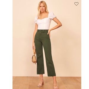 Reformation green marine jeans size 29